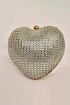 Shop_Alor Bags_Silver Embellished Dazzle Heart Clutch _at_Aza_Fashions