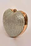 Buy_Alor Bags_Silver Embellished Dazzle Heart Clutch _Online_at_Aza_Fashions