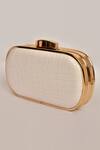 Buy_Alor Bags_White Plain Textured Clutch _Online_at_Aza_Fashions