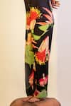 That Thing You Love_Multi Color Satin Print Lily Floral Blast Pant  _Online_at_Aza_Fashions