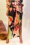 That Thing You Love_Multi Color Satin Print Lily Blossomy Pant  _Online_at_Aza_Fashions