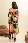 Shop_That Thing You Love_Multi Color Satin Floral Pattern Asymmetric Hem Skirt  _at_Aza_Fashions