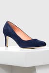 Buy_Oroh_Blue Alicante Leather Round Toe Pumps _Online_at_Aza_Fashions