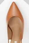 Oroh_Brown Valencia Leather Round Toe Pumps _Online_at_Aza_Fashions