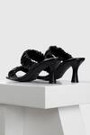 Shop_Oroh_Black Pamplona Leather Scrunched Strap Heels_Online_at_Aza_Fashions