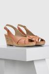 Buy_Oroh_Peach Segovia Criss Cross Strap Wedges _at_Aza_Fashions