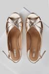 Shop_Oroh_Gold Segovia Criss Cross Strap Metallic Wedges _at_Aza_Fashions
