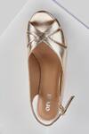 Buy_Oroh_Gold Segovia Criss Cross Strap Metallic Wedges _Online_at_Aza_Fashions