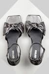 Shop_Oroh_Silver Manises Leather Front Knotted Heels _at_Aza_Fashions