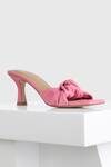 Oroh_Pink Oria Leather Knotted Heels_Online_at_Aza_Fashions