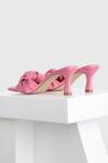 Buy_Oroh_Pink Oria Leather Knotted Heels_Online_at_Aza_Fashions