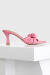 Shop_Oroh_Pink Oria Leather Knotted Heels_Online_at_Aza_Fashions