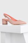 OROH_Pink Irun Leather Border Embroidered Block Heels _Online_at_Aza_Fashions