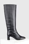 Oroh_Black Genuine Leather Tubo Boots _Online_at_Aza_Fashions