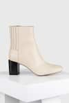 Buy_OROH_Beige Calafell Solid Ankle Boots _Online_at_Aza_Fashions