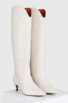 Buy_OROH_Off White Reinosa Kitten Heel Boots_at_Aza_Fashions