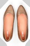 Shop_Oroh_Gold Andalusia Basket Weave Pattern Pumps _at_Aza_Fashions