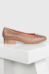 Oroh_Gold Andalusia Basket Weave Pattern Pumps _Online_at_Aza_Fashions