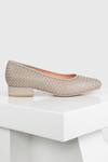 Oroh_Gray Grey Genuine Leather Basket Weave Pumps _Online_at_Aza_Fashions