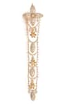 Shop_Vaidaan_Gold Embroidered Dolkar Hair Accessory _at_Aza_Fashions