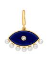 Isharya Blue Pearl, Agate Evil Eye Embellished Charm Online at Aza Fashions Isharya_Blue Pearl, Agate Evil Eye Embellished Charm_Online_at_Aza_Fashions