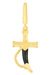 Shop_ISHARYA_Gold Enamel And Carved Work Sword Charm _at_Aza_Fashions