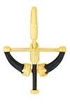 Isharya_Gold Plated Bow And Arrow Carved Work Charm_Online_at_Aza_Fashions