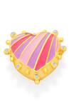 Buy_Isharya_Pink Embellished Heart Rani Charm _Online_at_Aza_Fashions