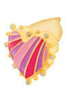 Shop_Isharya_Pink Embellished Heart Rani Charm _Online_at_Aza_Fashions