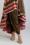 Vvani by Vani Vats_Multi Color Kurta Georgette Embroidered Asymmetric Dhoti Pant Set _Online_at_Aza_Fashions