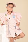 Hoity Moppet_Pink Cotton Embroidery Emily In Paris Shirt Dress _Online_at_Aza_Fashions