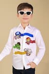 Shop_Hoity Moppet_White Cotton Embroidery Avengers Future Shirt _Online_at_Aza_Fashions
