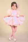 Shop_Hoity Moppet_Pink Tulle, Satin Sequins Glitter Girl Embellished Dress _at_Aza_Fashions