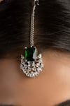 Queens Jewels_Green Stones Victorian Bridal Jewellery Set _at_Aza_Fashions