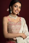 Buy_Queens Jewels_White Pachi Kundan Mother Of Pearl Embellished Necklace Set _Online_at_Aza_Fashions