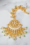 Buy_Queens Jewels_White Embellished Lipi Kundan Maangtikka _at_Aza_Fashions