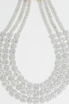 Shop_Queens Jewels_White Embellished American Diamond Studded Triple Layer Necklace Set _at_Aza_Fashions