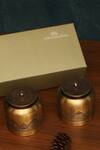 Shop_Nakshikathaa - Homeware_Gold Brass Jar Gift Hamper - 2 Pcs _at_Aza_Fashions