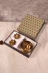 Buy_Nakshikathaa - Homeware_Gold Brass Hand Etched Divinity Gift Hamper - 4 Pcs _at_Aza_Fashions