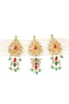 Tribe Amrapali_Gold Plated Embellished Gulrang Drop Carved Choker _Online_at_Aza_Fashions