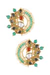 Shop_Tribe Amrapali_Gold Plated Embellished Mahira Studs _at_Aza_Fashions