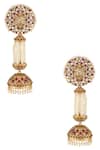 Shop_Tribe Amrapali_Gold Plated Embellished Rooh Jhumkas _at_Aza_Fashions