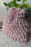 Buy_Nayaab By Sonia_Pink Beads, Sequins, Tassels Pristine Rosette Embellished Potli