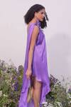 Shop_Amrta By Guneet Kondal_Purple Asymmetric One Shoulder Kaftan _at_Aza_Fashions