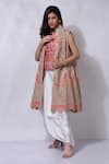 Buy_Sonali Gupta_Pink Silk Aari Embroidered Jacket Skirt Set _Online_at_Aza_Fashions