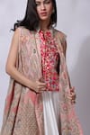 Shop_Sonali Gupta_Pink Silk Aari Embroidered Jacket Skirt Set _Online_at_Aza_Fashions