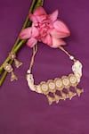 Buy_Belsi's_White Pearl Embellished Choker Necklace Set_Online_at_Aza_Fashions