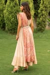 Shop_Safaa_Ivory Vegan Silk Woven And Embroidered Floral Gulsar Anarkali Set With Dupatta _at_Aza_Fashions