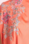 Tanu Malhotra_Peach Cotton Silk Digital Printed Patchwork Kaftan And Palazzo Set  _at_Aza_Fashions