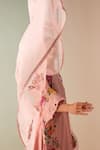 Chandrima_Pink Silk Organza Cut Work Floral Bloom Garden Dupatta _Online_at_Aza_Fashions